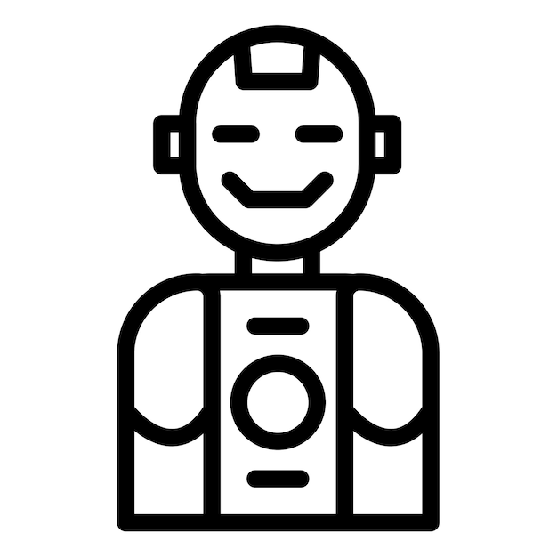 Ilustración vectorial de robots humanoides
