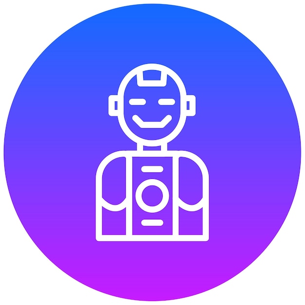 Ilustración vectorial de robots humanoides