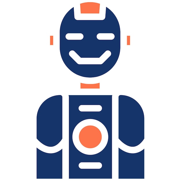 Ilustración vectorial de robots humanoides