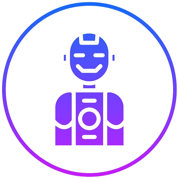 Ilustración vectorial de robots humanoides