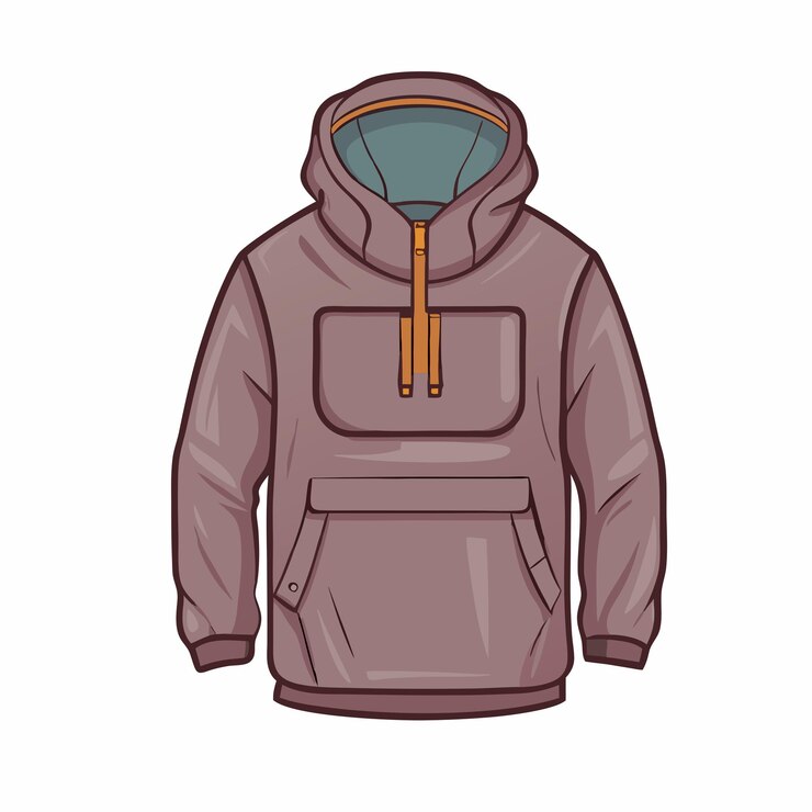 Vector ilustración vectorial de la ropa de aire libre anorak de dibujos animados