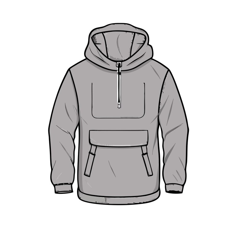Vector ilustración vectorial de la ropa de aire libre anorak de dibujos animados