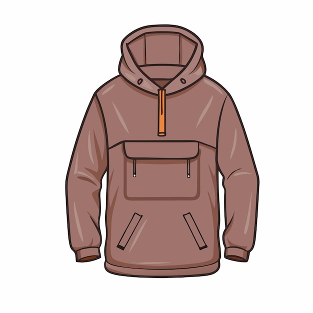 Ilustración vectorial de la ropa de aire libre Anorak de dibujos animados