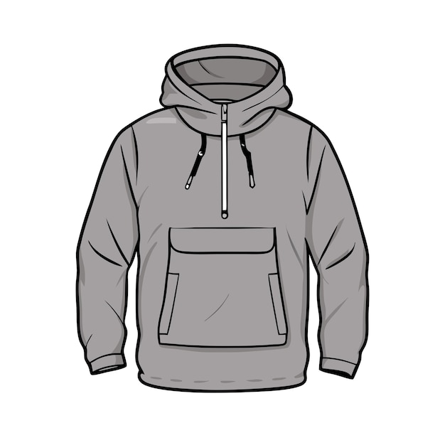 Ilustración vectorial de la ropa de aire libre Anorak de dibujos animados