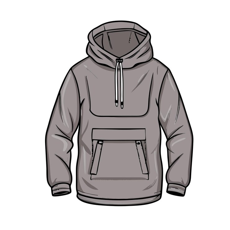 Vector ilustración vectorial de la ropa de aire libre anorak de dibujos animados