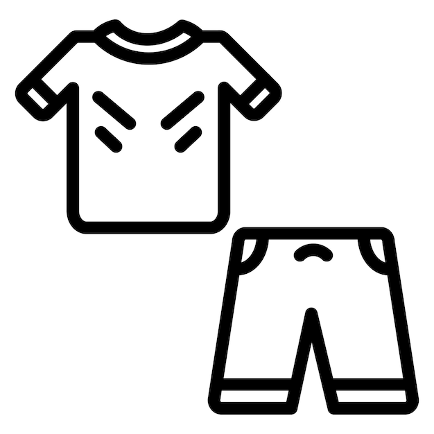 Ilustración vectorial de la ropa de ejercicio