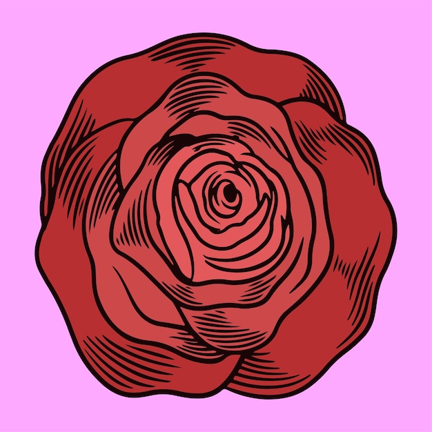 Ilustración vectorial de rosas de flores
