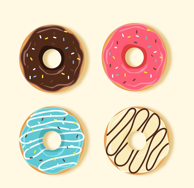 Ilustración vectorial de las rosquillas