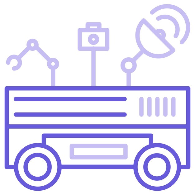 Ilustración vectorial del rover lunar