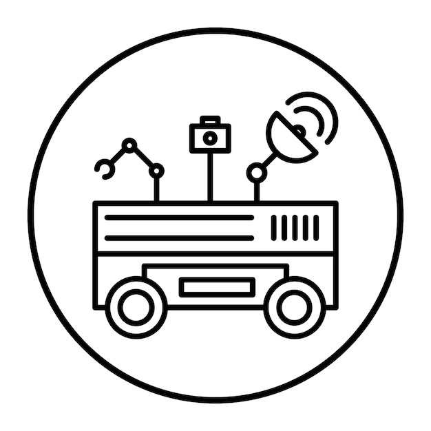 Ilustración vectorial del rover lunar