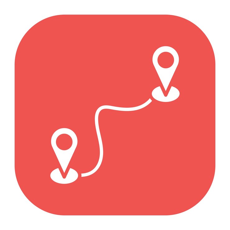 Ilustración vectorial de la ruta