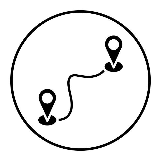 Ilustración vectorial de la ruta