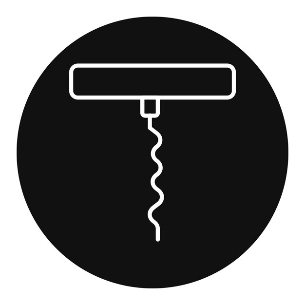 Ilustración vectorial del sacacorchos