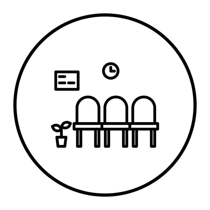 Ilustración vectorial de la sala de espera
