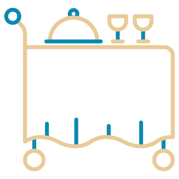 Ilustración vectorial de la sala de servicio