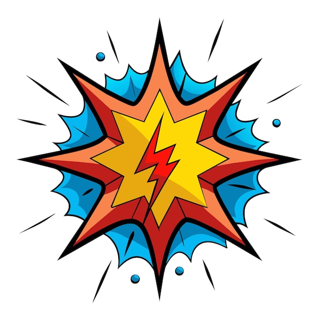 Ilustración vectorial de salpicaduras cómicas de BAM