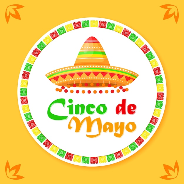 Ilustración vectorial del saludo del Cinco de Mayo