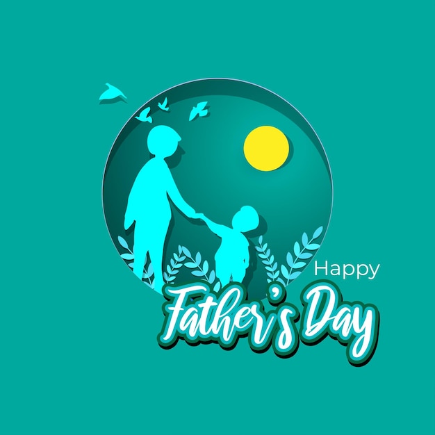Ilustración vectorial para el saludo del día del padre feliz