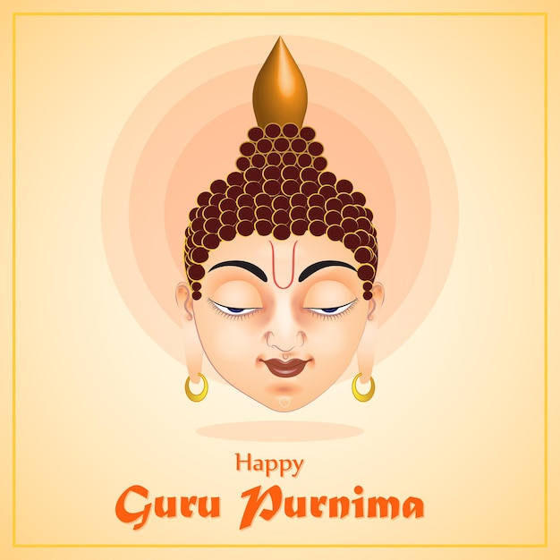 Ilustración vectorial para el saludo del festival guru purnima