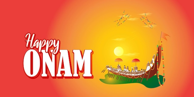 Ilustración vectorial para el saludo de onam