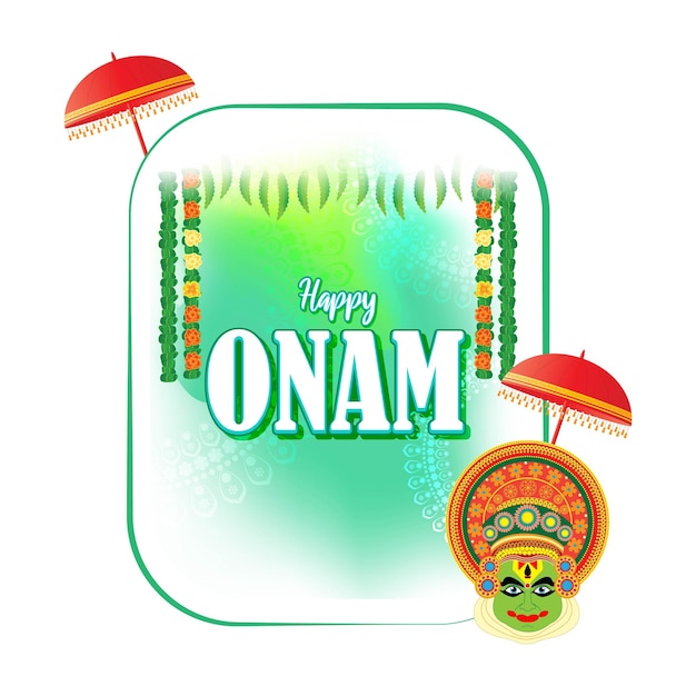 Ilustración vectorial para el saludo de Onam