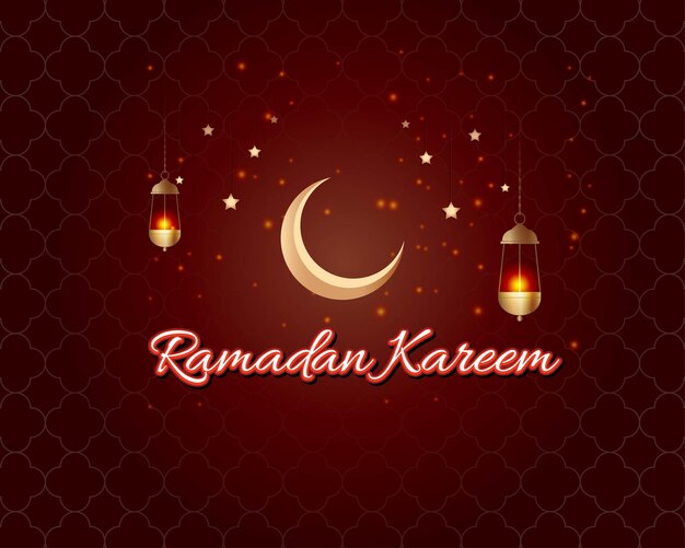 Ilustración vectorial del saludo de Ramadán Kareem