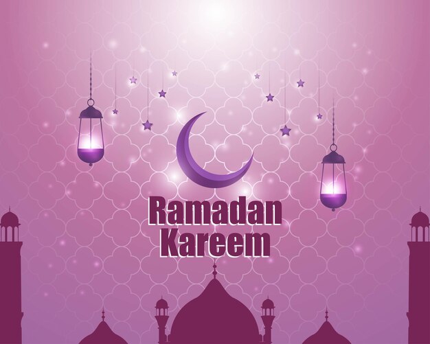 Ilustración vectorial del saludo de Ramadán Kareem