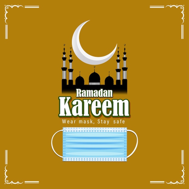 Vector ilustración vectorial del saludo de ramadán kareem