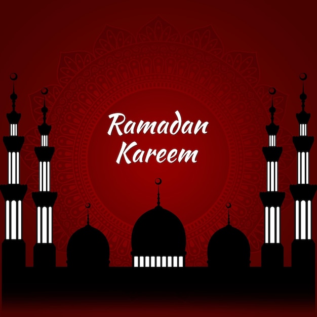 Ilustración vectorial del saludo de Ramadán Kareem