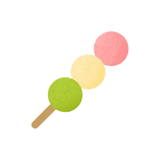 Vector ilustración vectorial de sanshoku dango sanshuku dango es un bocadillo tradicional japonés