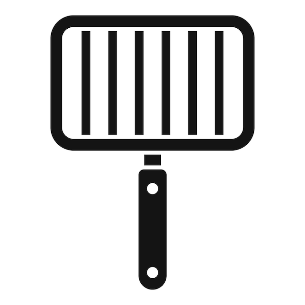 Ilustración vectorial de una sartén de parrilla