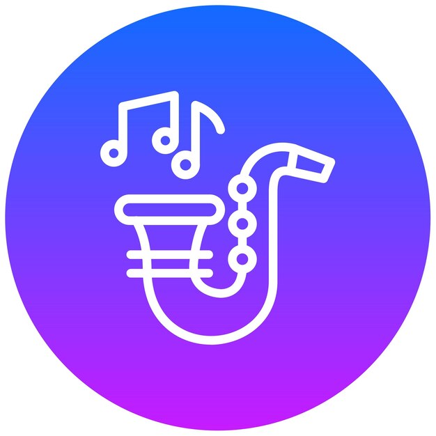 Ilustración vectorial del saxofón