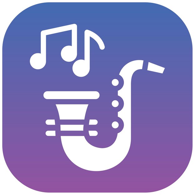 Ilustración vectorial del saxofón