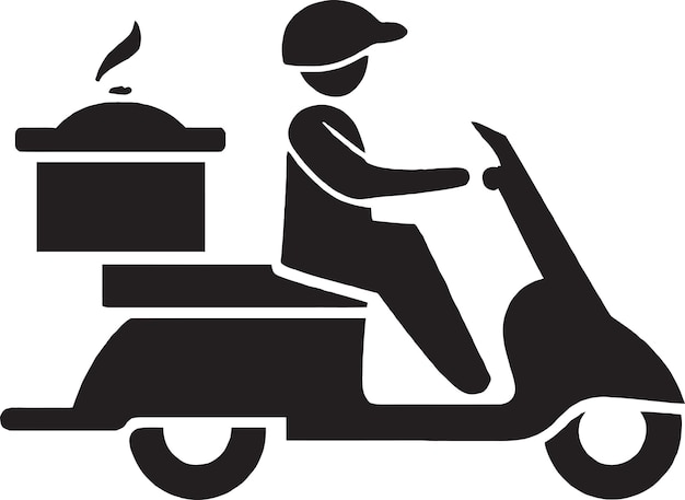 Ilustración vectorial de un scooter en acción