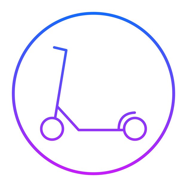 Ilustración vectorial del scooter de patada