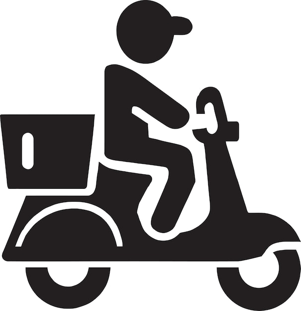 Ilustración vectorial de un scooter desde la vista lateral