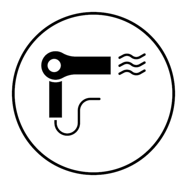 Ilustración vectorial del secador de cabello