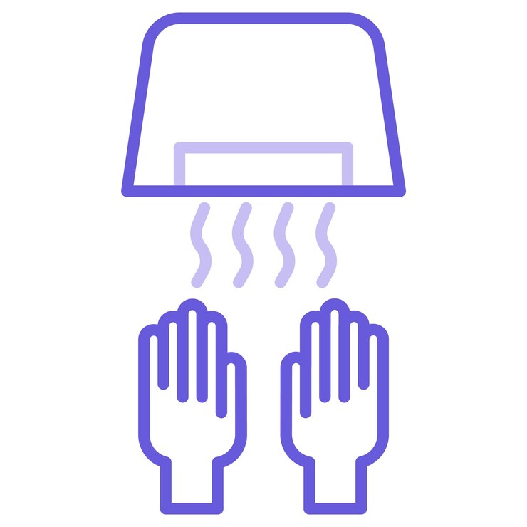 Ilustración vectorial del secador de manos
