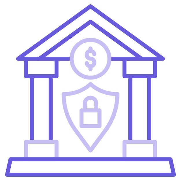 Ilustración vectorial de seguridad bancaria