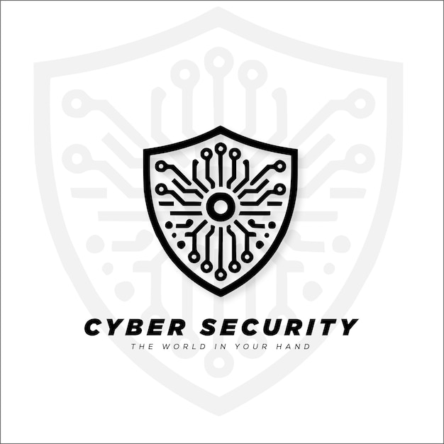 Ilustración vectorial de seguridad cibernética
