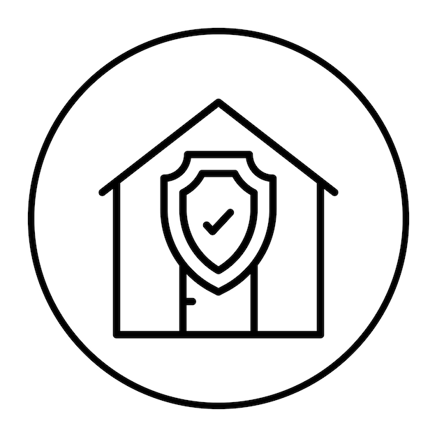Ilustración vectorial de seguridad en el hogar