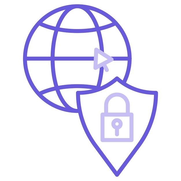 Ilustración vectorial de seguridad de Internet