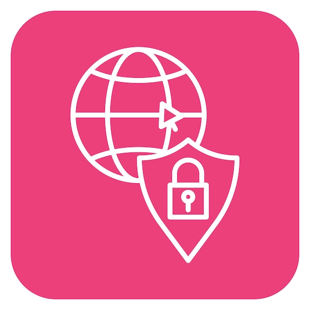 Ilustración vectorial de seguridad de Internet