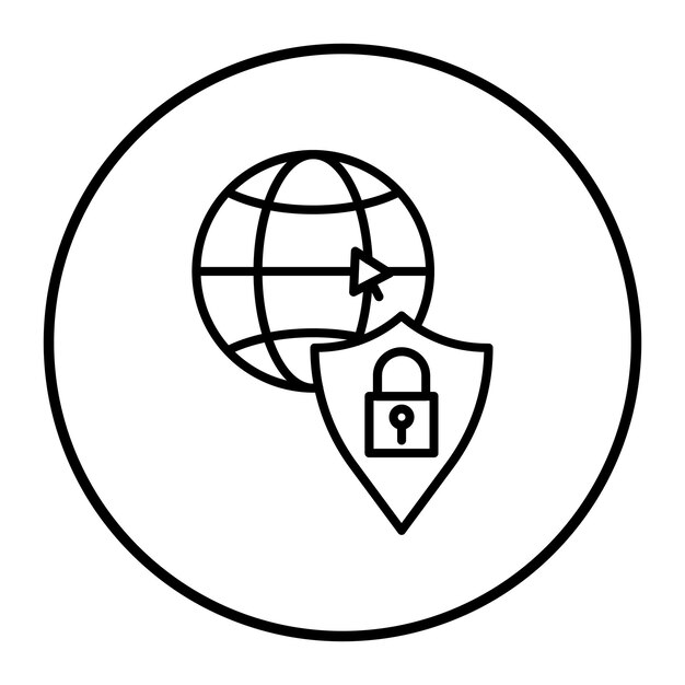 Ilustración vectorial de seguridad de Internet