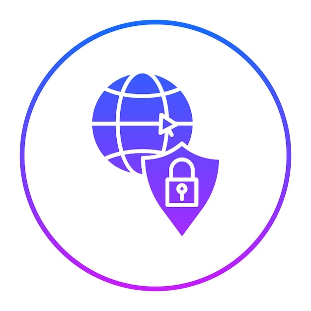 Ilustración vectorial de seguridad de Internet