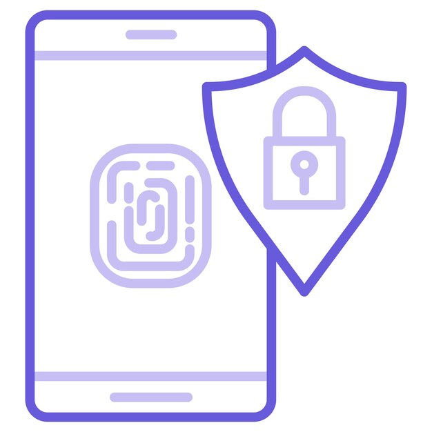 Ilustración vectorial de seguridad móvil