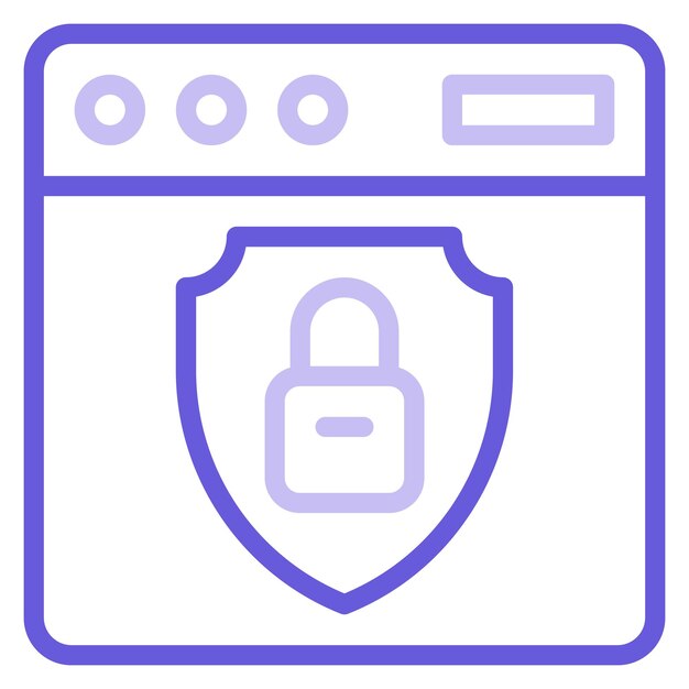 Vector ilustración vectorial de seguridad del sitio web