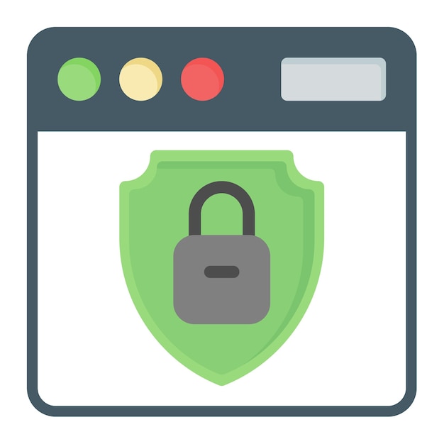 Vector ilustración vectorial de seguridad del sitio web