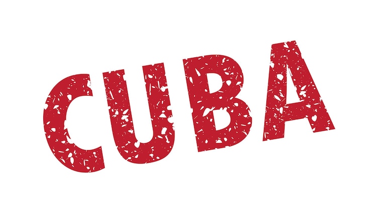 Vector ilustración vectorial del sello grunge de cuba