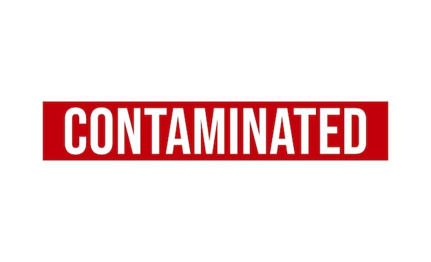 Ilustración vectorial de sellos de goma contaminados sobre un fondo blanco